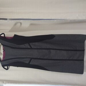 Worthington Elegant Black and Gray Midi Dress with Lining